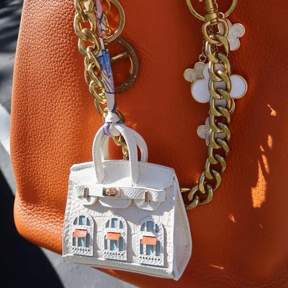 Orange and Pink Designer AirPod Purse - Picture 7 of 7